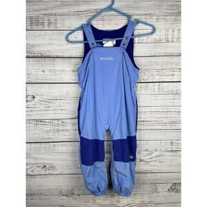 Vintage Columbia Kids Blue Colorblock Adjustable Ski Overalls Snow Bibs Size 4T